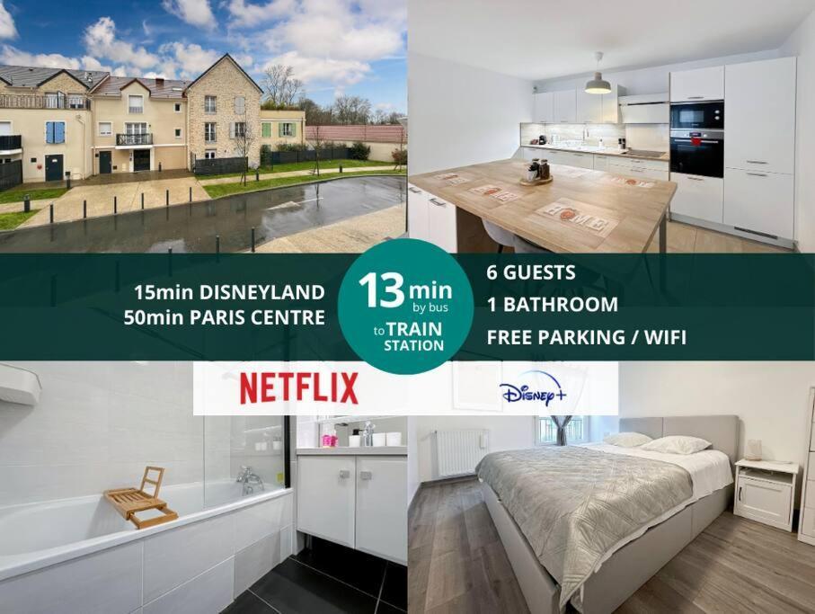 Le Cosy Villeneuve - Appartement Cosy Pour 6 A Disneyland Paris Экстерьер фото